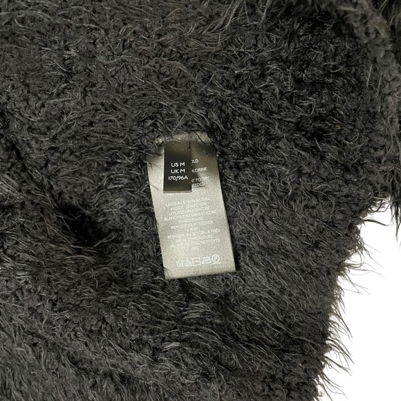 Free People Icing Pullover Fuzzy V-Neck Sweater Black Medium - Picture 12 of 16